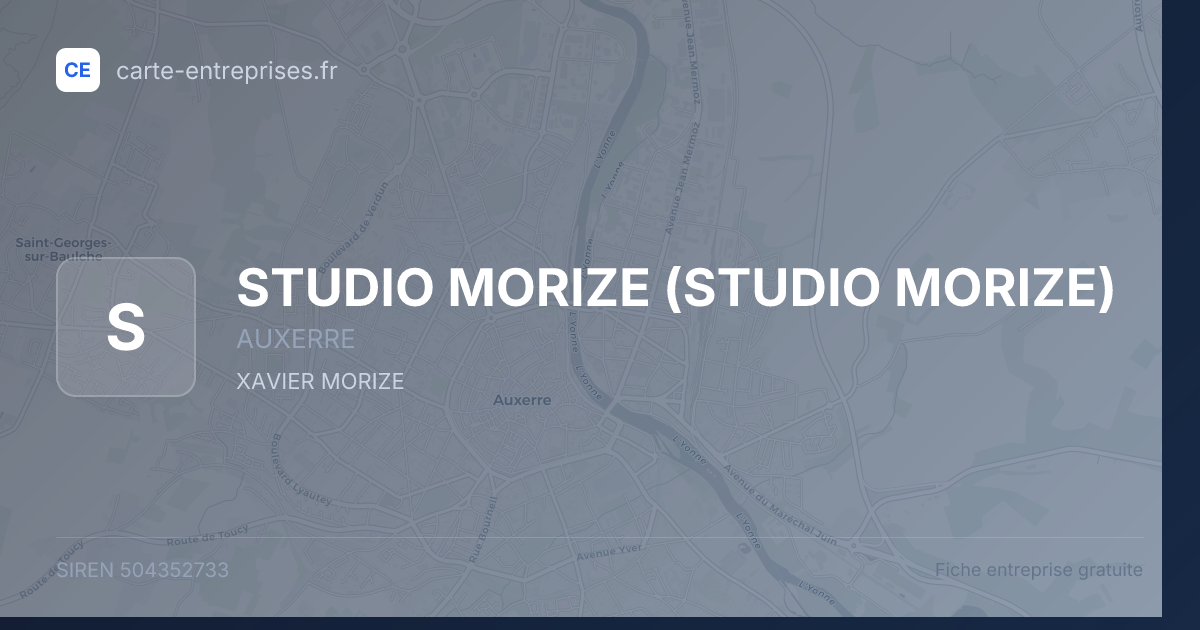 STUDIO MORIZE — 504352733 — fiche entreprise