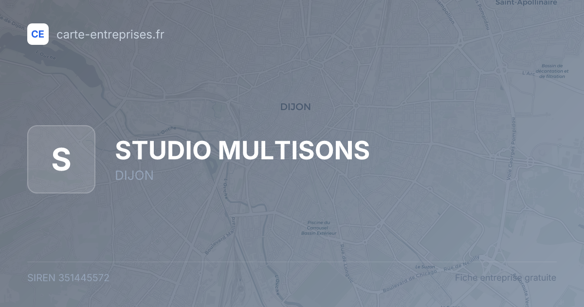 STUDIO MULTISONS — 351445572 — fiche entreprise