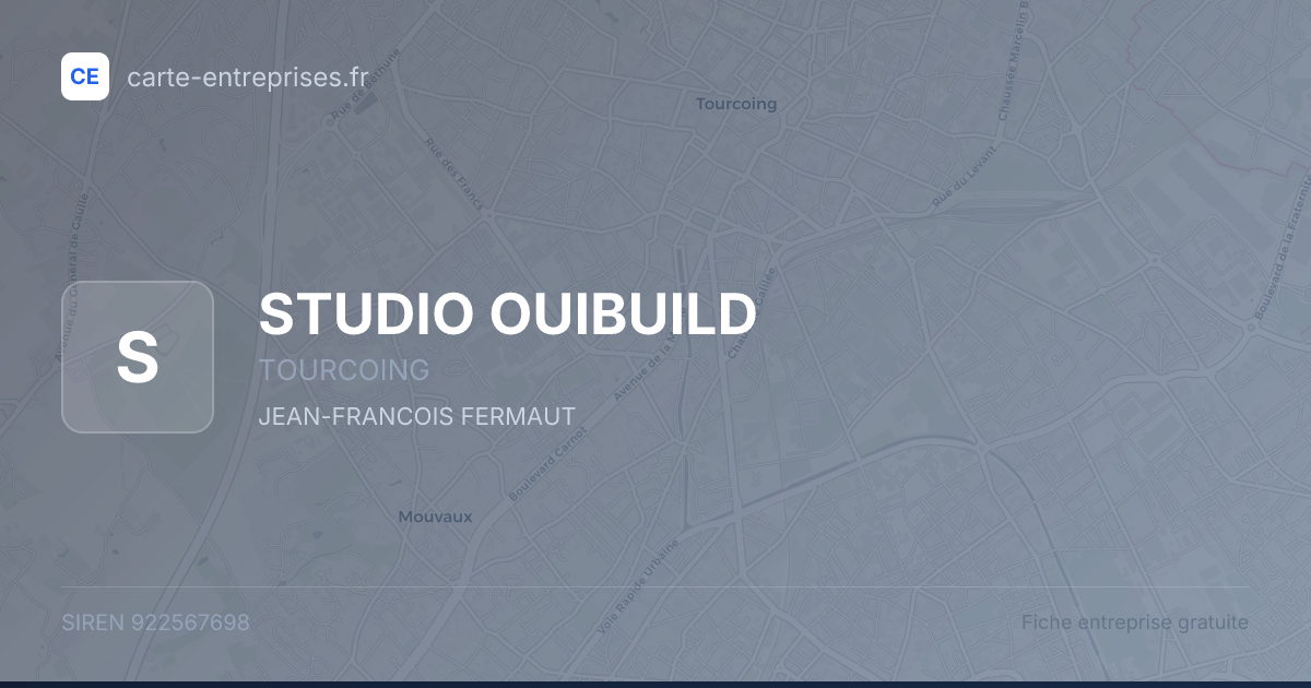 STUDIO OUIBUILD — 922567698 — fiche entreprise