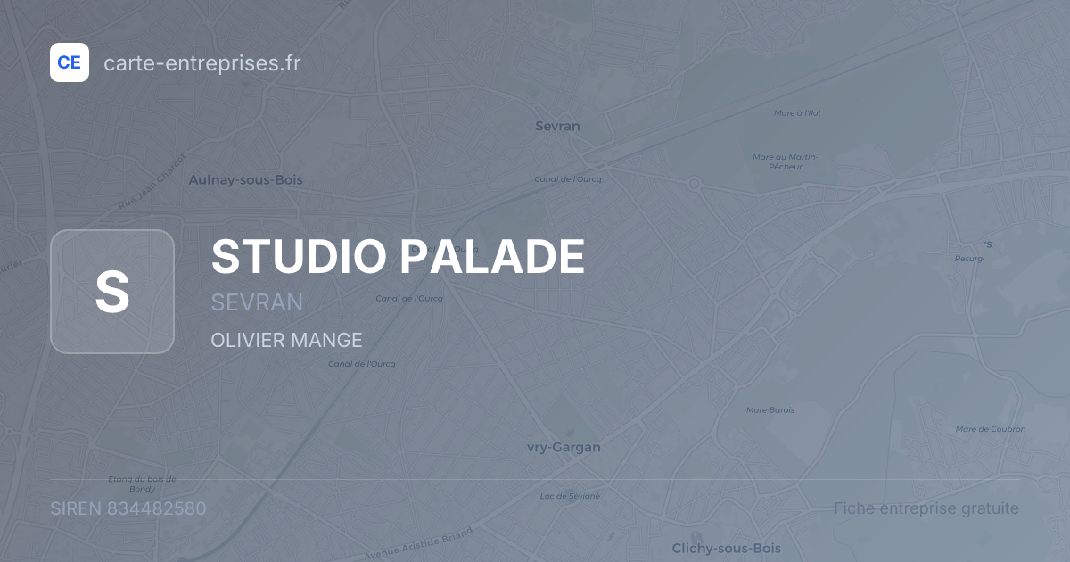 STUDIO PALADE — 834482580 — fiche entreprise