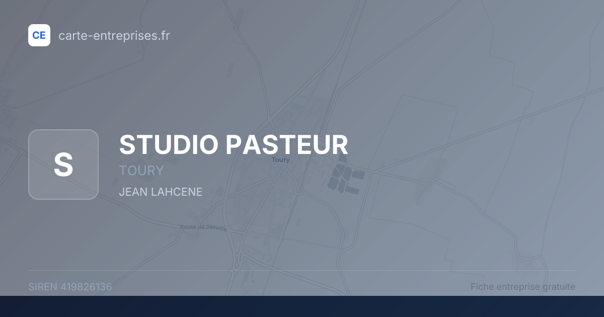 STUDIO PASTEUR — 419826136 — fiche entreprise