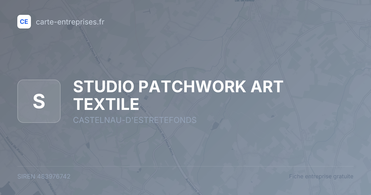 STUDIO PATCHWORK ART TEXTILE — 483976742 — fiche entreprise