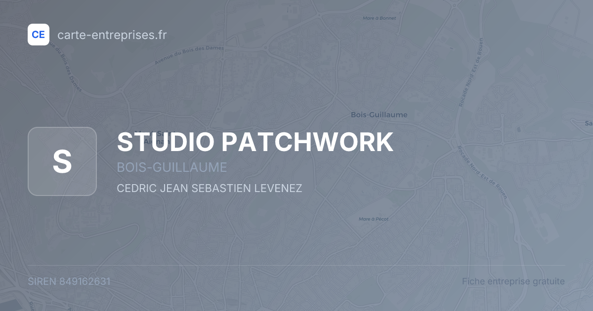 STUDIO PATCHWORK — 849162631 — fiche entreprise