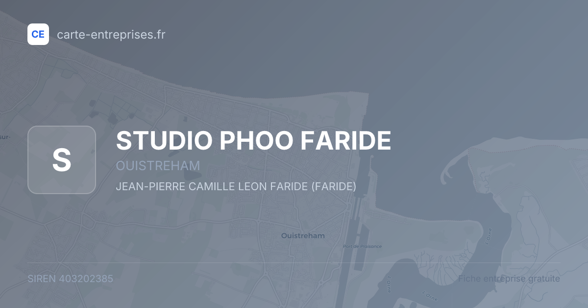 STUDIO PHOO FARIDE — 403202385 — fiche entreprise