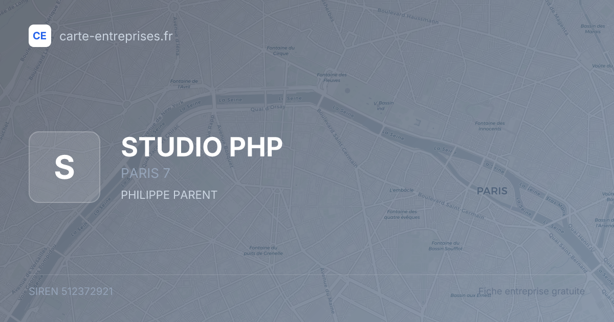 STUDIO PHP — 512372921 — fiche entreprise