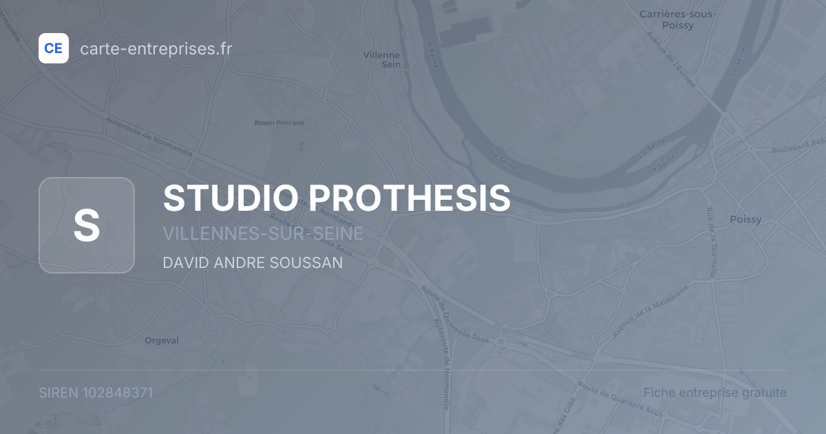 STUDIO PROTHESIS — 102848371 — fiche entreprise