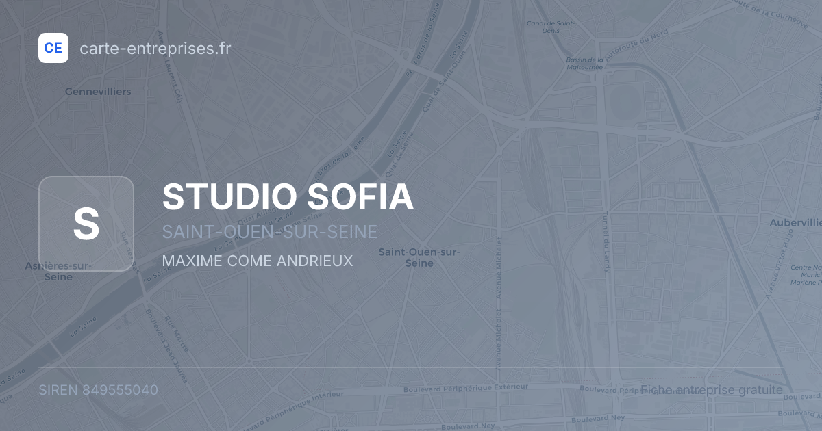 STUDIO SOFIA — 849555040 — fiche entreprise