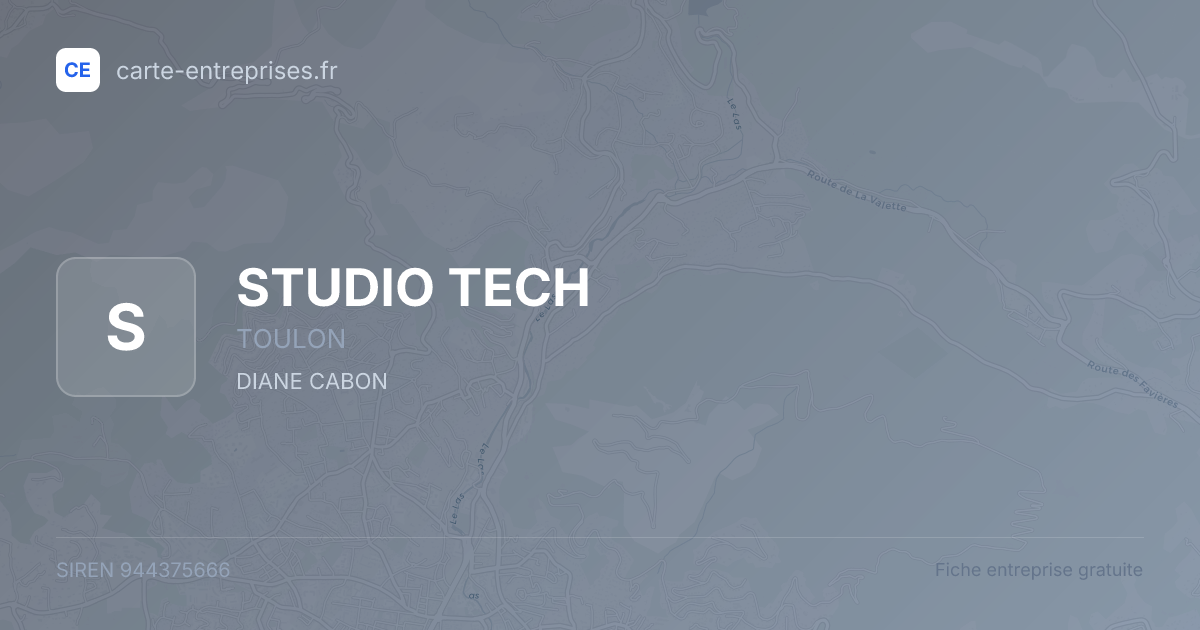 STUDIO TECH — 944375666 — fiche entreprise