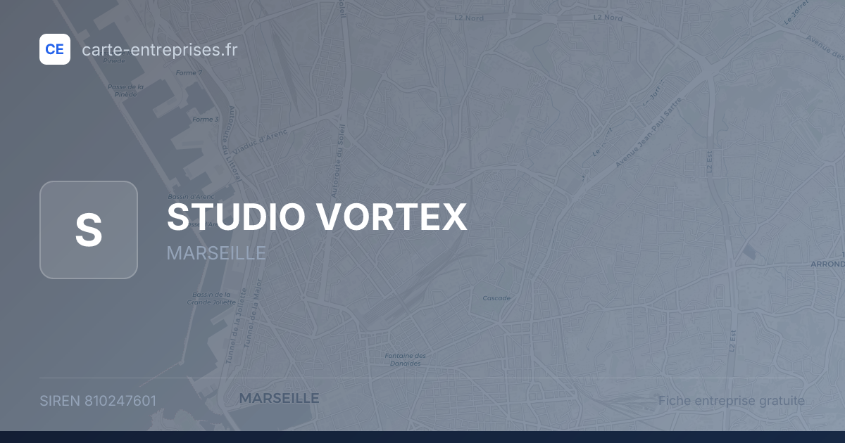 STUDIO VORTEX — 810247601 — fiche entreprise