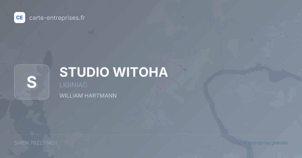 STUDIO WITOHA — 792239451 — fiche entreprise