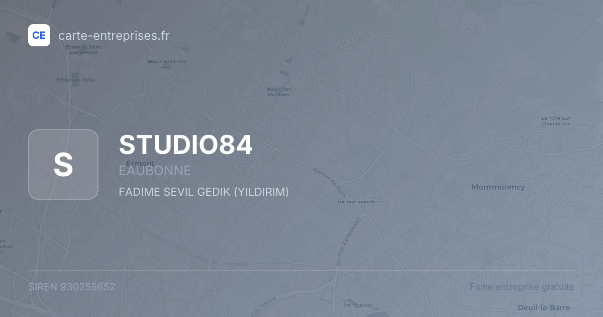 STUDIO84 — 930258652 — fiche entreprise