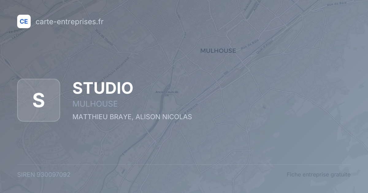 STUDIO — 930097092 — fiche entreprise