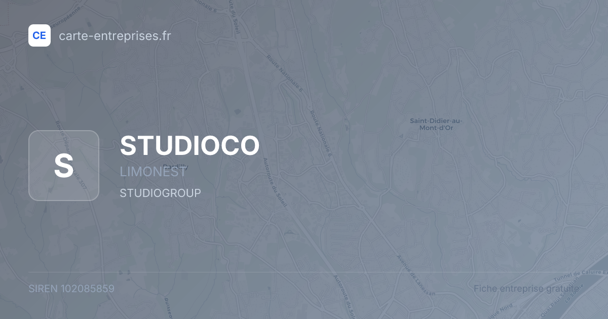 STUDIOCO — 102085859 — fiche entreprise