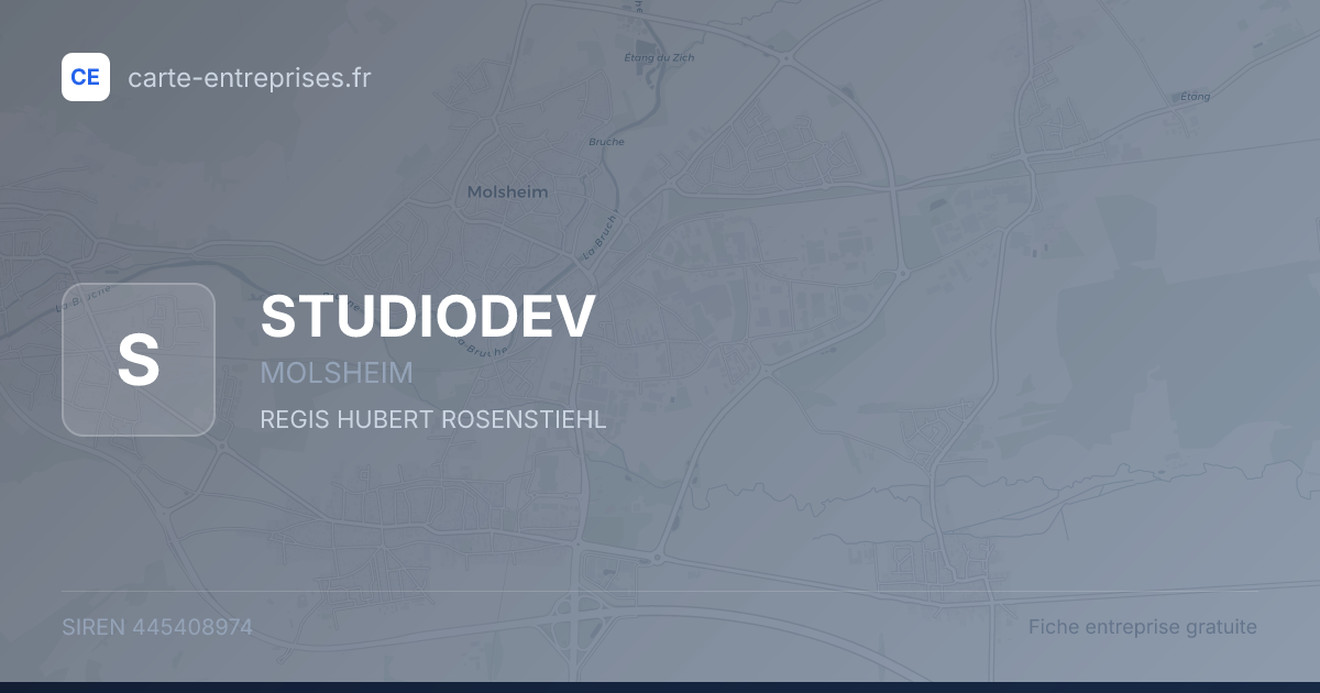 STUDIODEV — 445408974 — fiche entreprise