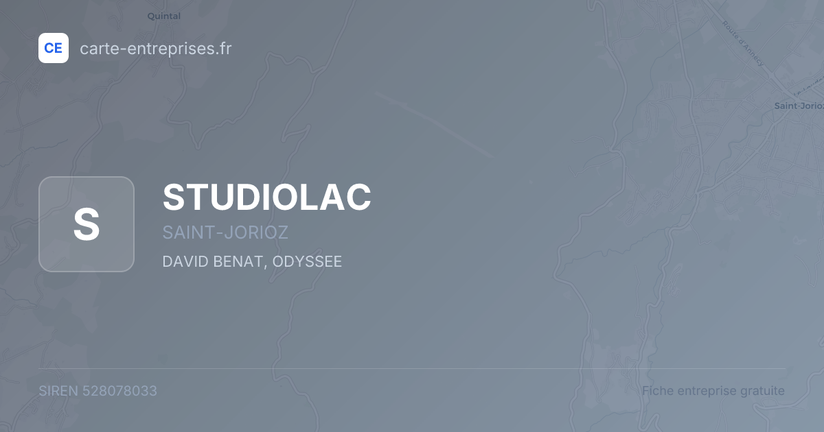 STUDIOLAC — 528078033 — fiche entreprise