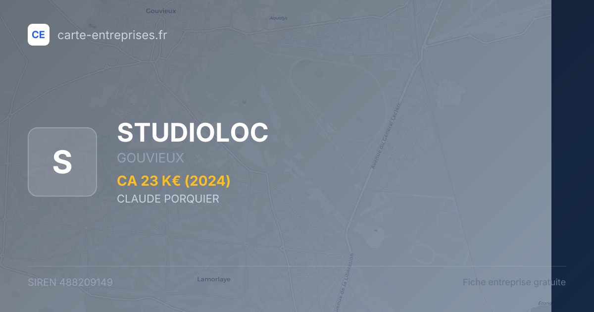 STUDIOLOC — 488209149 — fiche entreprise
