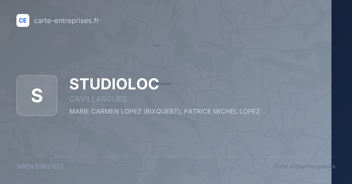 STUDIOLOC — 511821522 — fiche entreprise
