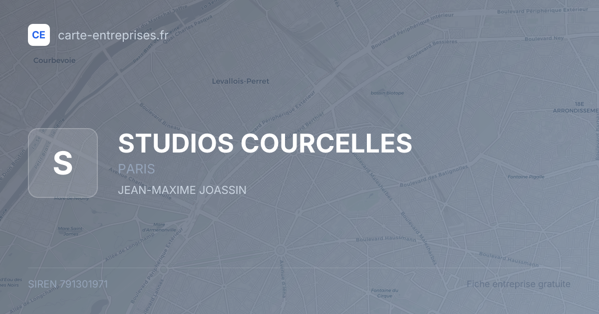 STUDIOS COURCELLES — 791301971 — fiche entreprise