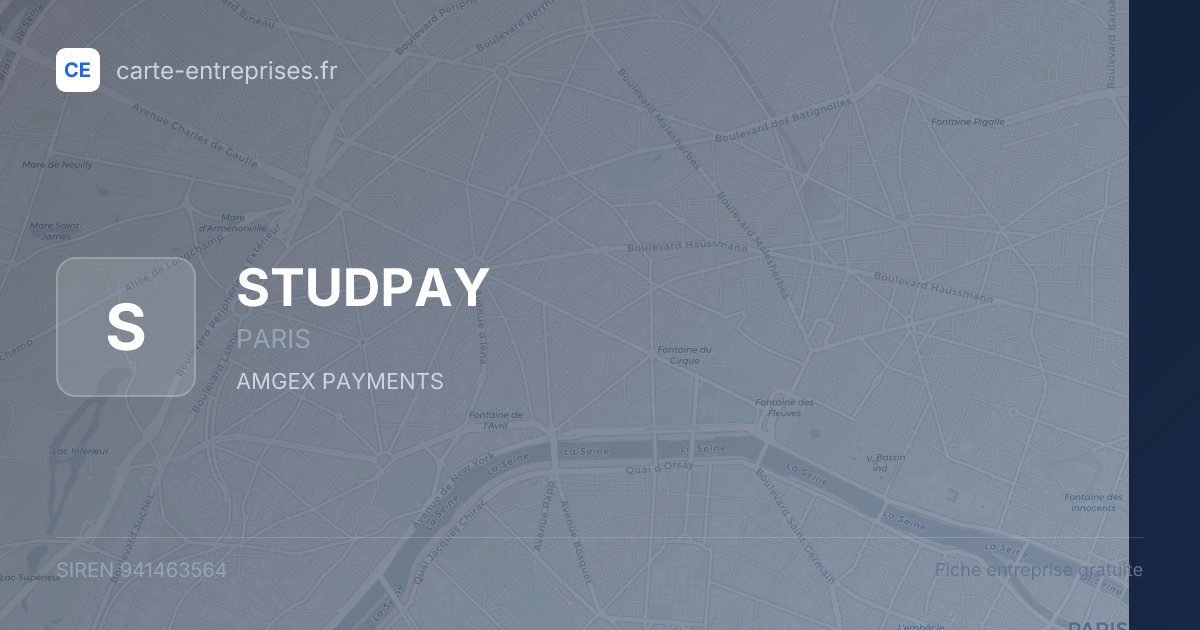 STUDPAY — 941463564 — fiche entreprise