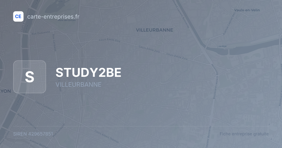 STUDY2BE — 429657851 — fiche entreprise