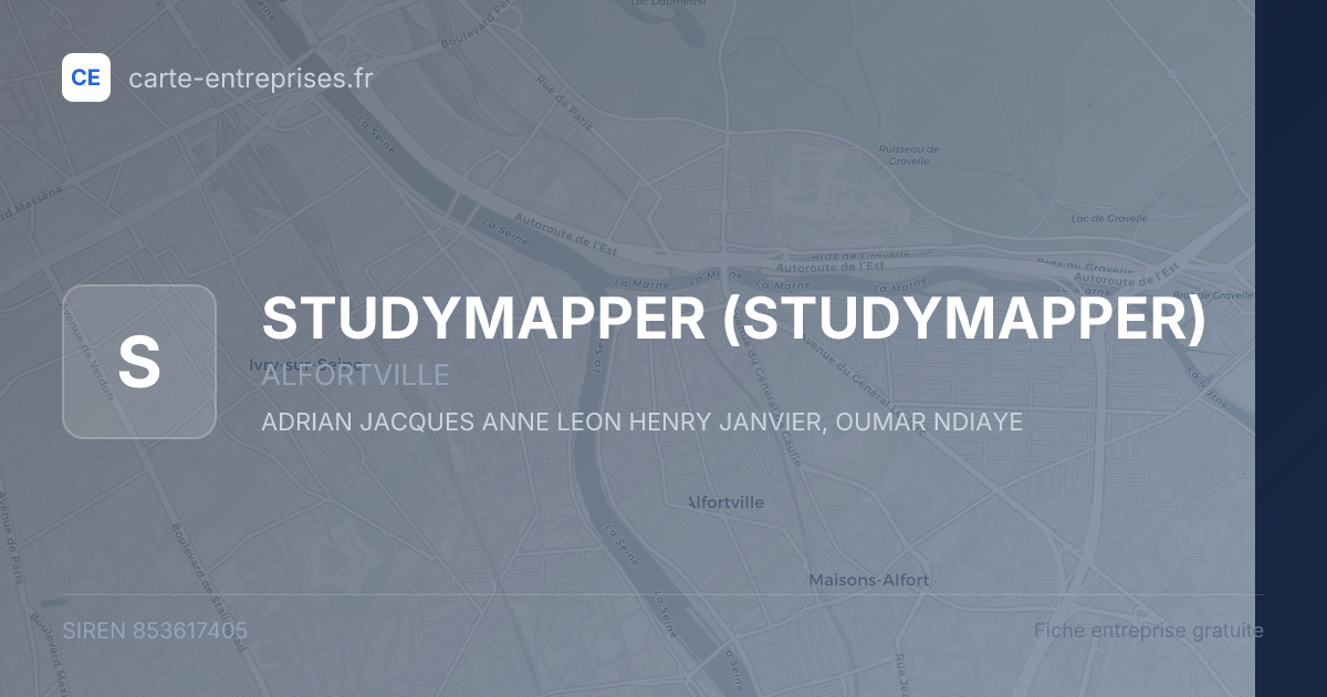 STUDYMAPPER — 853617405 — fiche entreprise