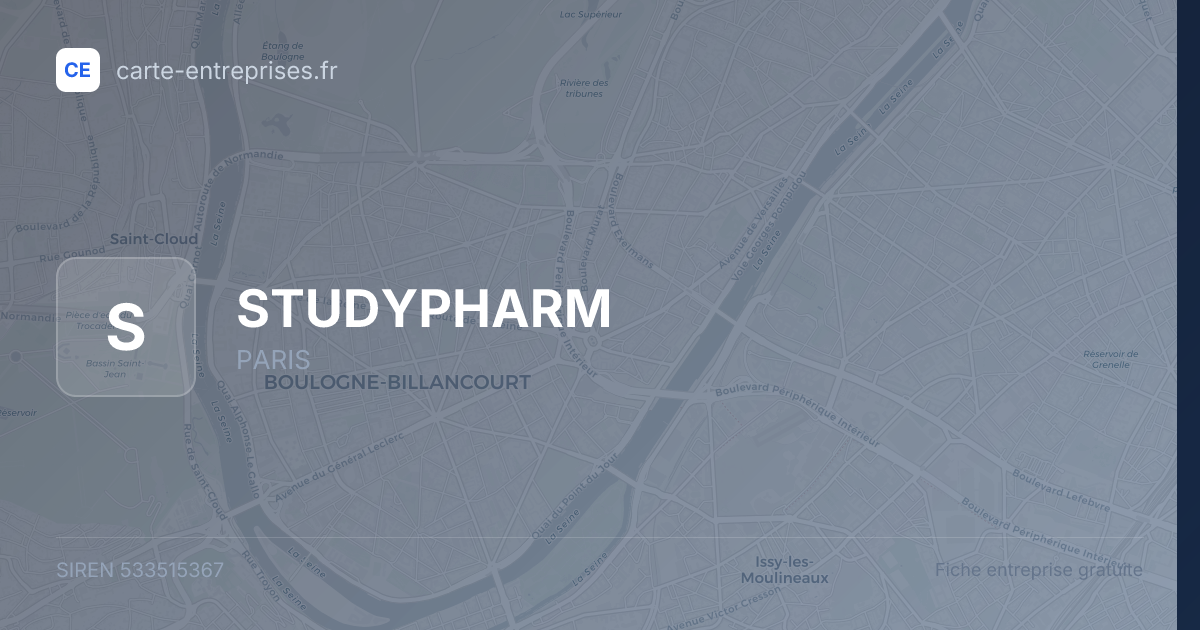 STUDYPHARM — 533515367 — fiche entreprise