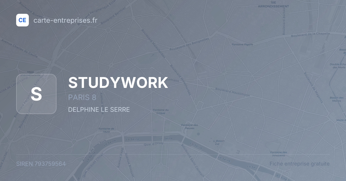 STUDYWORK — 793759564 — fiche entreprise