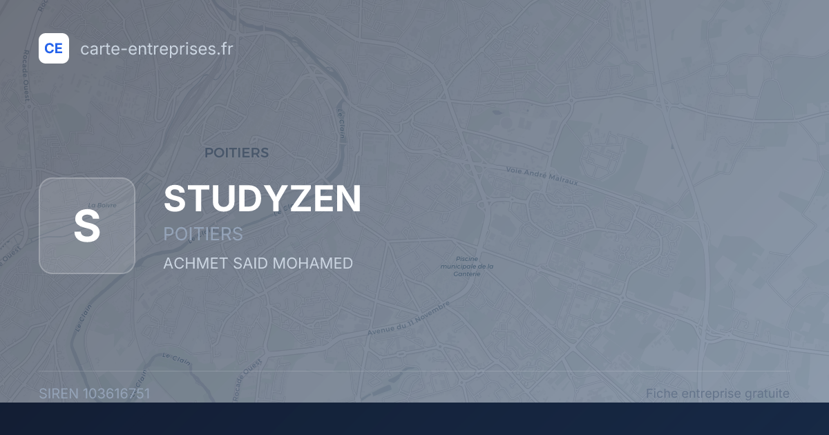 STUDYZEN — 103616751 — fiche entreprise