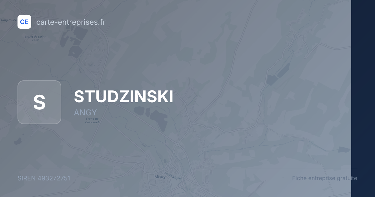 STUDZINSKI — 493272751 — fiche entreprise