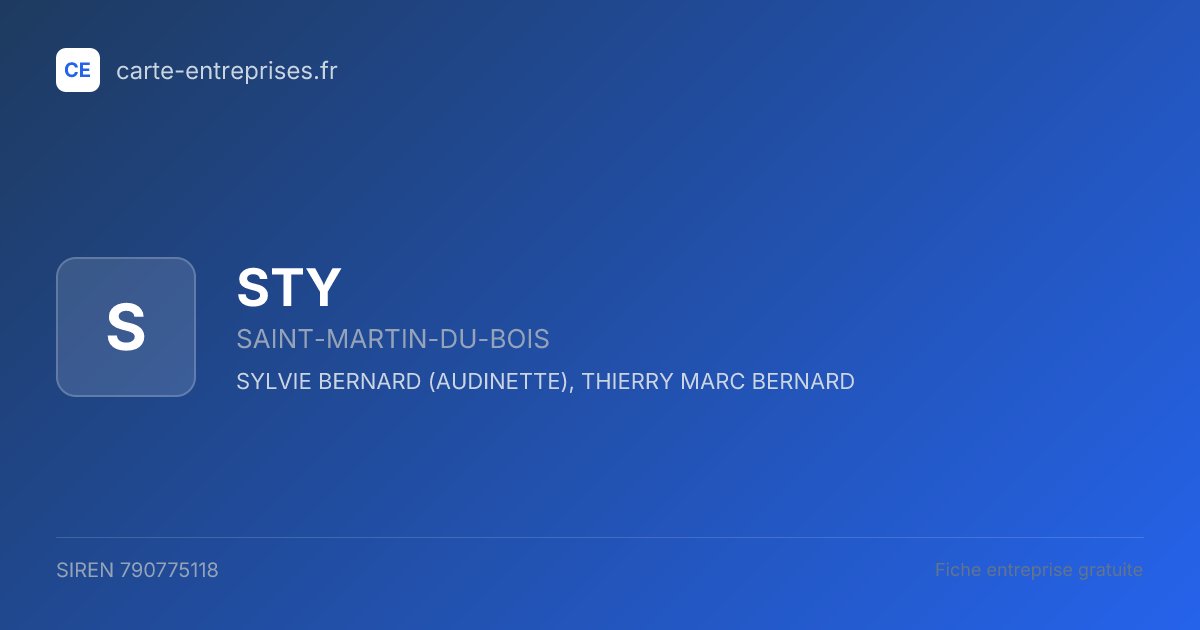 STY — 790775118 — fiche entreprise