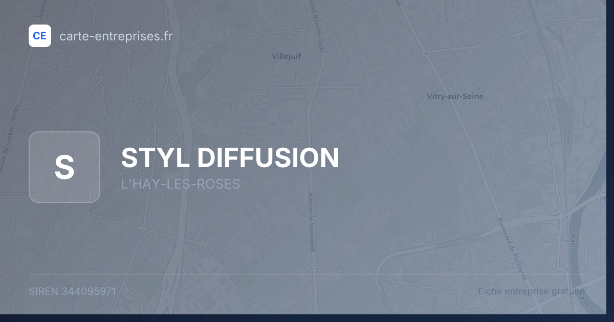 STYL DIFFUSION — 344095971 — fiche entreprise