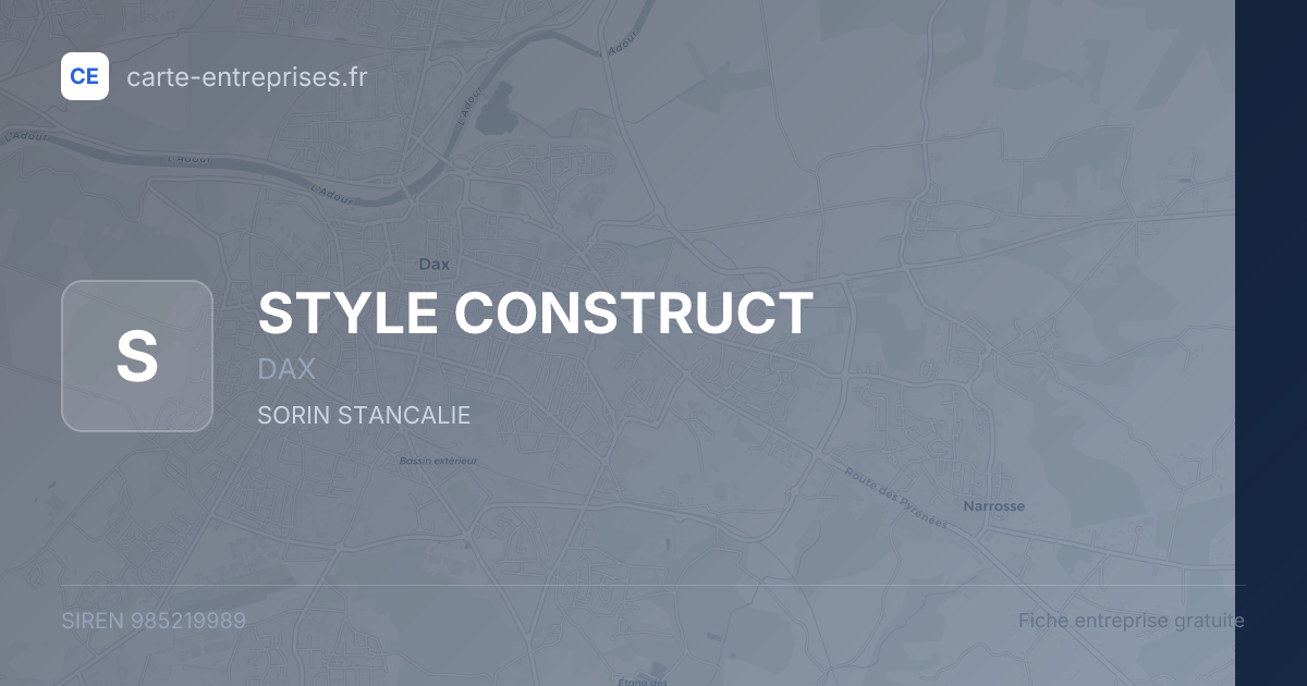 STYLE CONSTRUCT — 985219989 — fiche entreprise