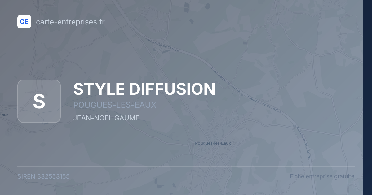 STYLE DIFFUSION — 332553155 — fiche entreprise