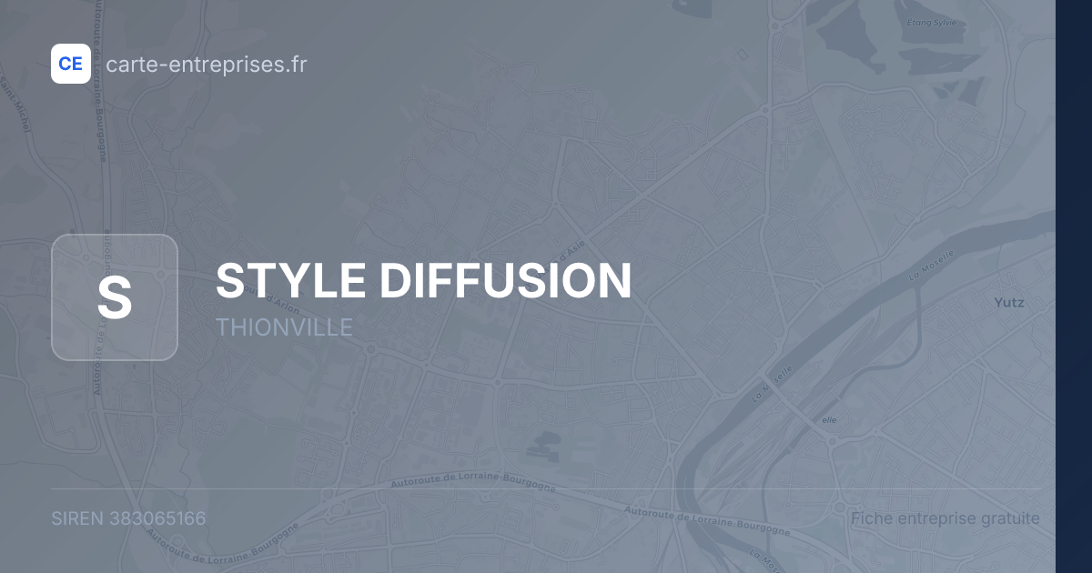 STYLE DIFFUSION — 383065166 — fiche entreprise