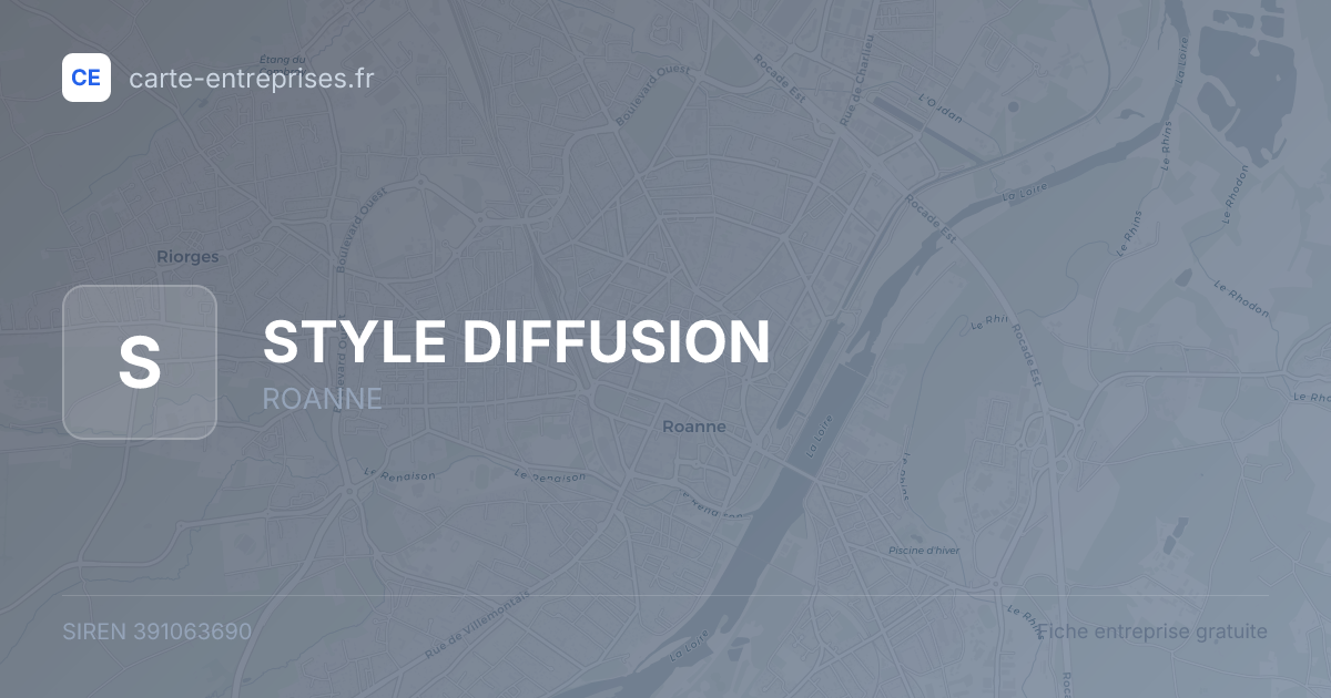 STYLE DIFFUSION — 391063690 — fiche entreprise