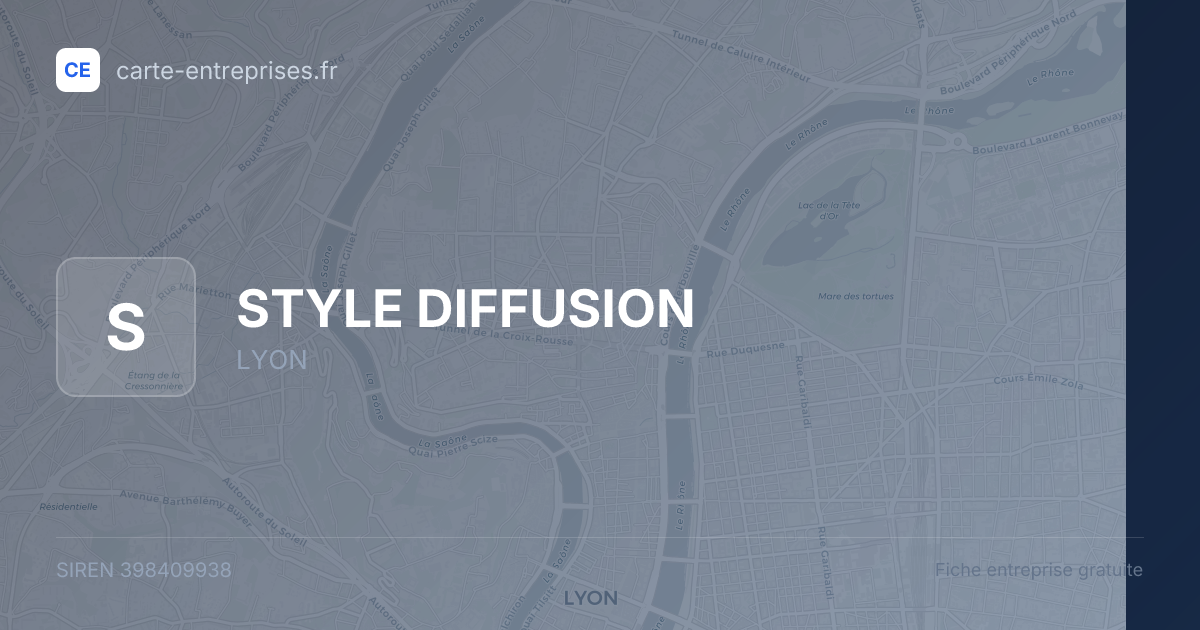 STYLE DIFFUSION — 398409938 — fiche entreprise