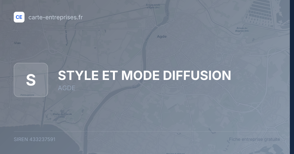 STYLE ET MODE DIFFUSION — 433237591 — fiche entreprise