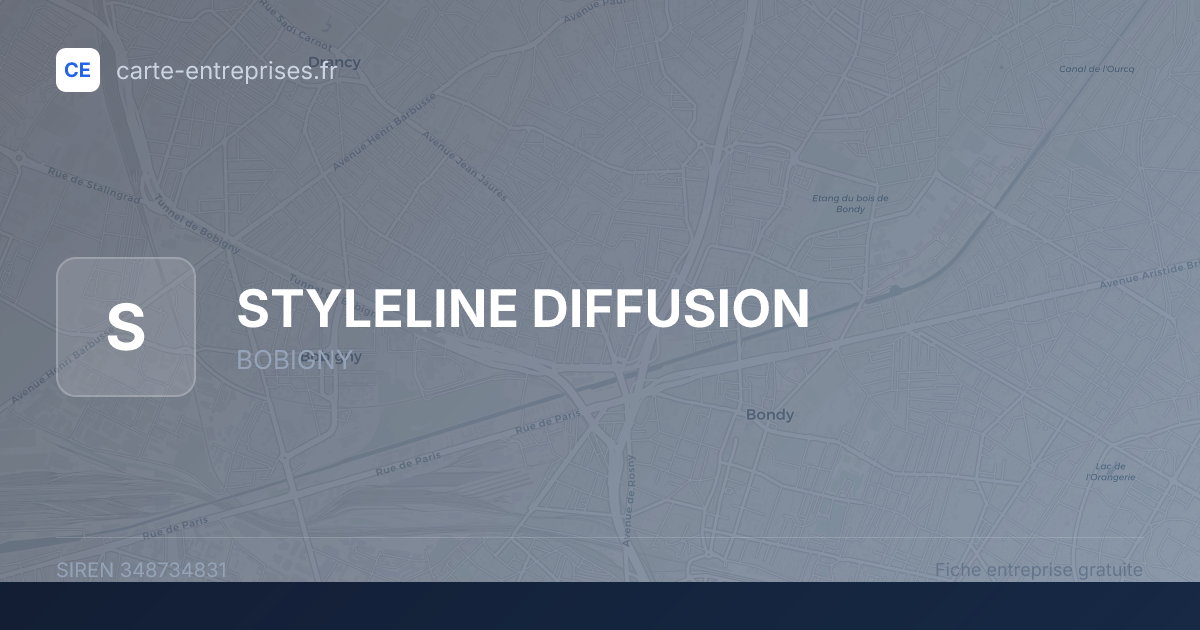STYLELINE DIFFUSION — 348734831 — fiche entreprise