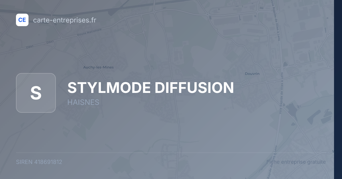STYLMODE DIFFUSION — 418691812 — fiche entreprise