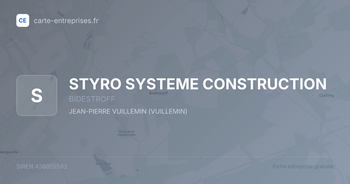 STYRO SYSTEME CONSTRUCTION — 438955593 — fiche entreprise