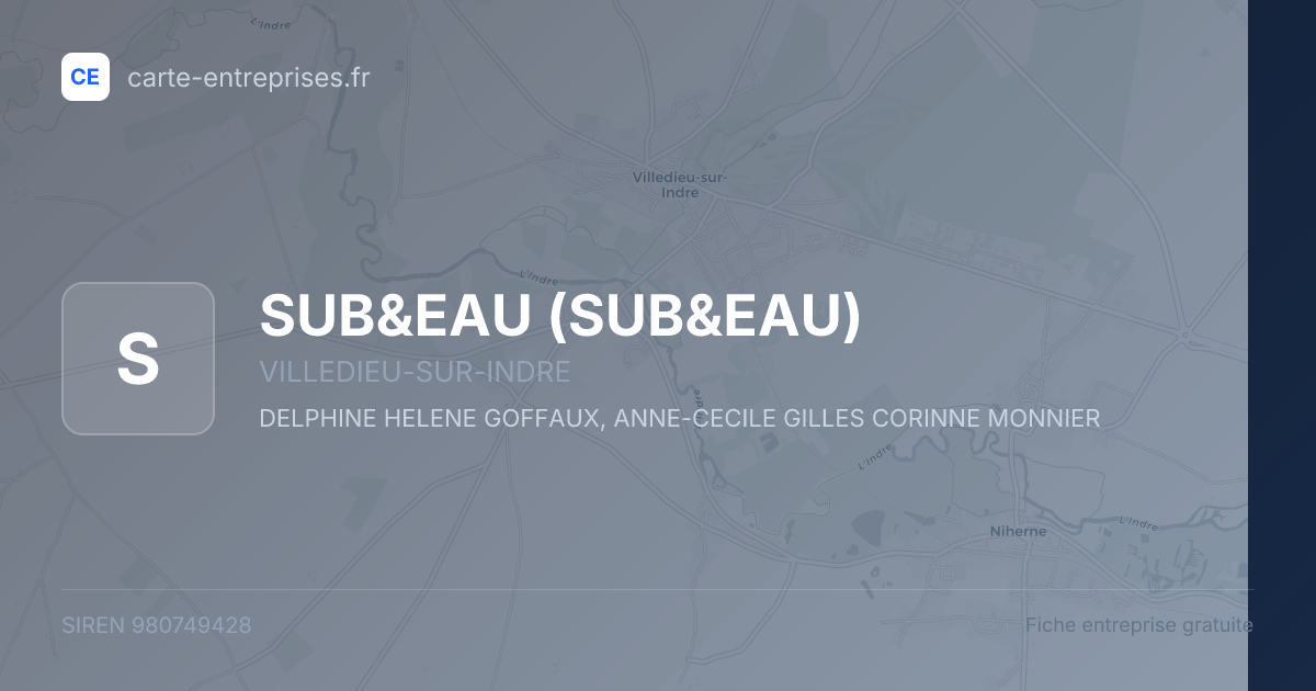 SUB&EAU — 980749428 — fiche entreprise