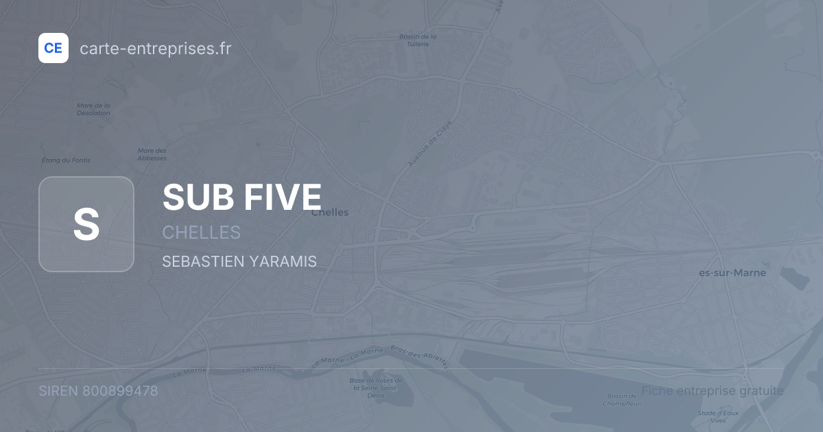SUB FIVE — 800899478 — fiche entreprise