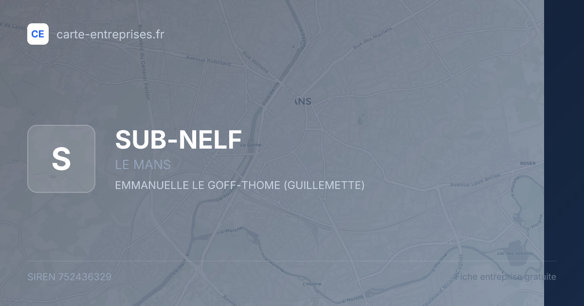 SUB-NELF — 752436329 — fiche entreprise