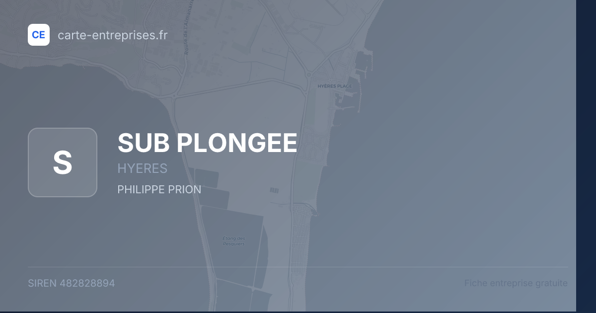 SUB PLONGEE — 482828894 — fiche entreprise