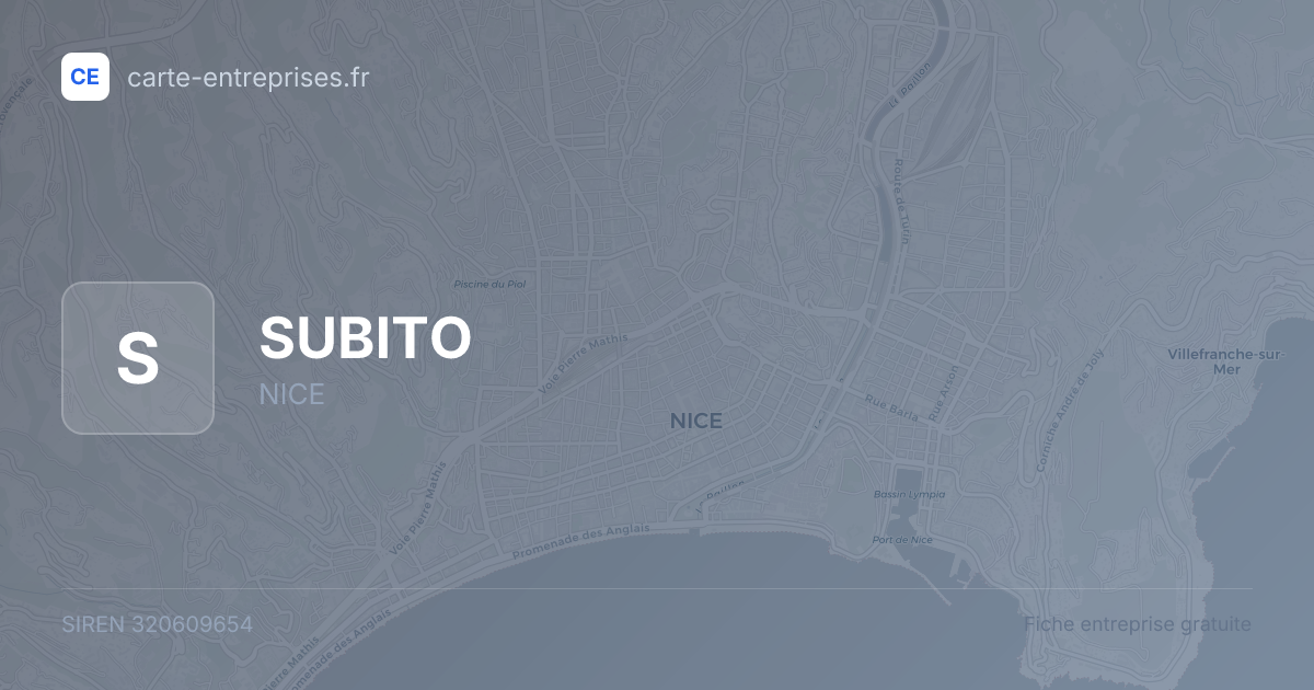 SUBITO — 320609654 — fiche entreprise