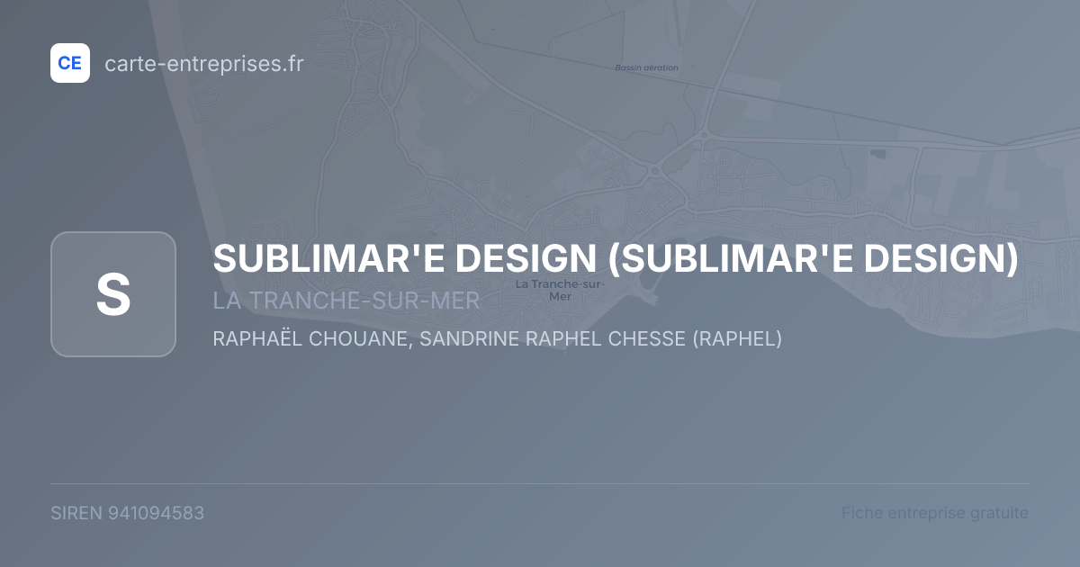 SUBLIMAR'E DESIGN — 941094583 — fiche entreprise
