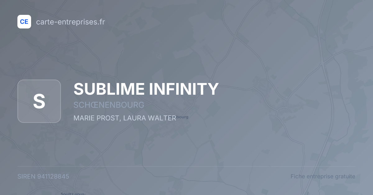 SUBLIME INFINITY — 941128845 — fiche entreprise