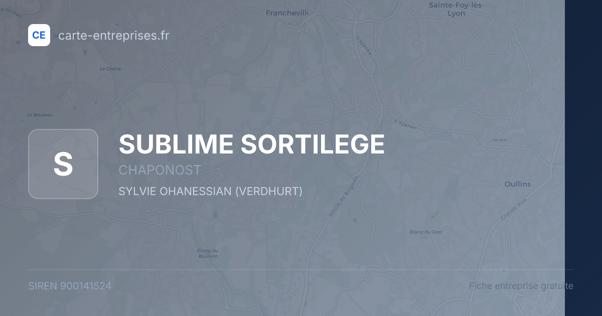 SUBLIME SORTILEGE — 900141524 — fiche entreprise