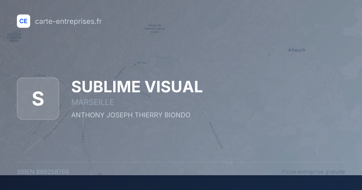 SUBLIME VISUAL — 899258768 — fiche entreprise