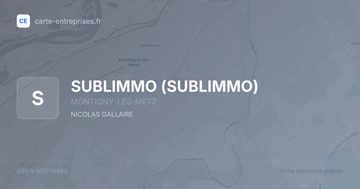SUBLIMMO — 951748862 — fiche entreprise